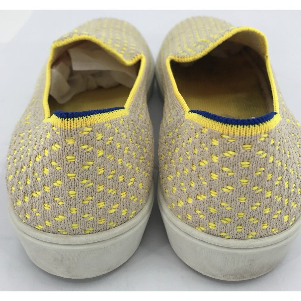 Rothys Shoes Size 8 Lemon Yellow Honeycomb The Sneaker Washable Comfort Slip On - Picture 9 of 16